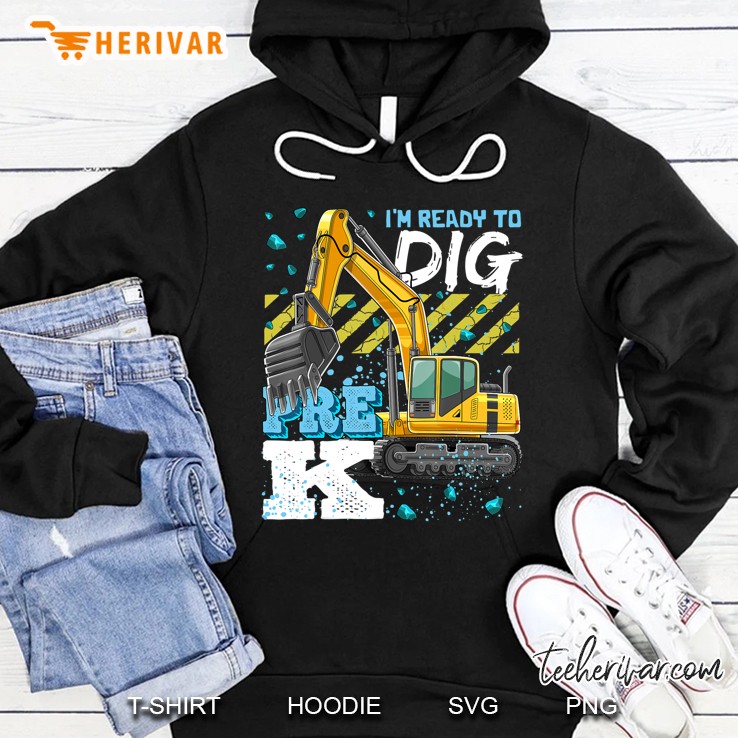 Pre-K Excavator Construction Back To School Boys Hoodie