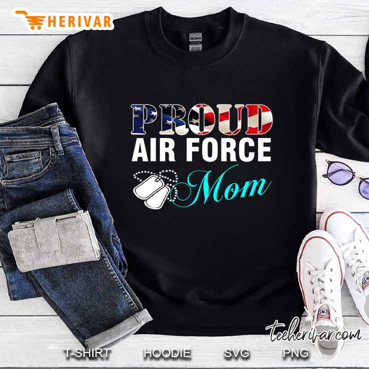 Proud Air Force Mom With American Flag Veteran Mugs