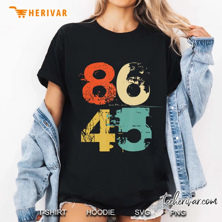 Retro 70S Vintage Impeach Trump 8645 Shirt 86 45 Ver2 Ladies Tee