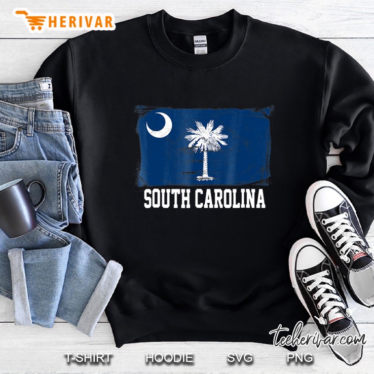 South Carolina United States Vintage Distressed Flag Sweatshirt