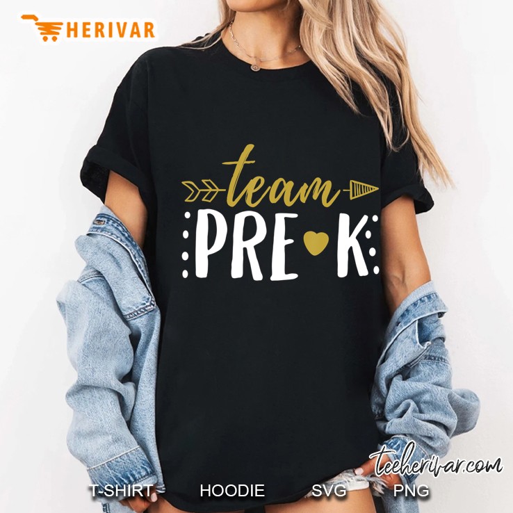 Team Pre-K Preschool Teacher Student Arrow Ladies Tee