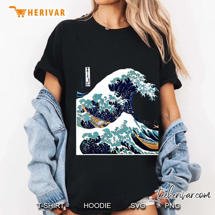 Under The Great Wave Off Kanagawa Art Lover Gift Design Ladies Tee