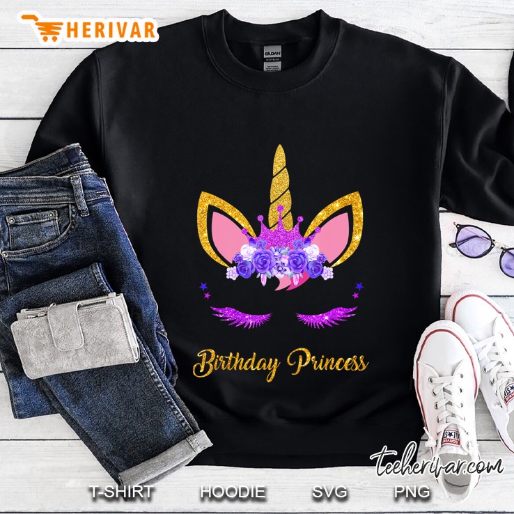 Unicorn Birthday Princess Birthday Girl Outfit Sweatshirt