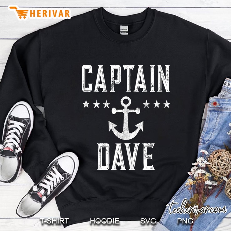 Vintage Captain Dave Personalized Family Cruise Lake Boat Sweatshirt