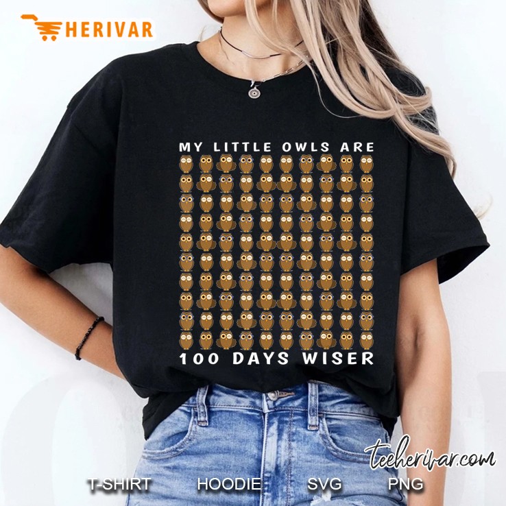 Wise Owl Bird 100 Days Of School Shirt Teacher Boy Ladies Tee