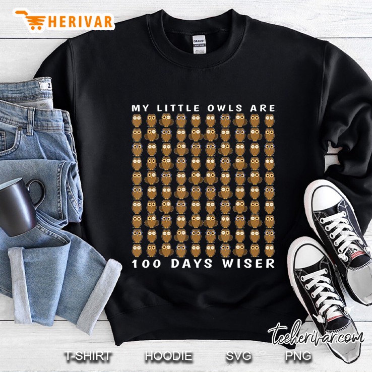Wise Owl Bird 100 Days Of School Shirt Teacher Boy Sweatshirt