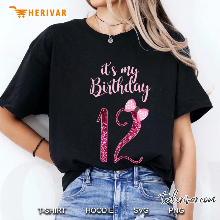 12Th Birthday Cute 12 Years Old Bday Party Ladies Tee