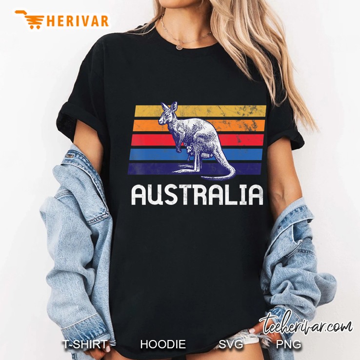 Australia Flag Kangaroo Soccer Marsupial Sydney Ladies Tee