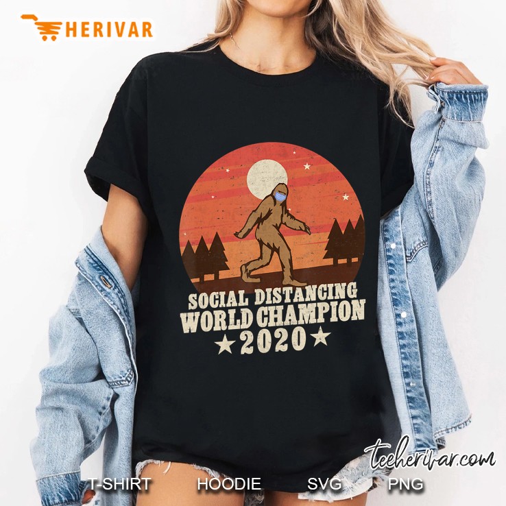 Bigfoot Social Distancing World Champion Hoodie