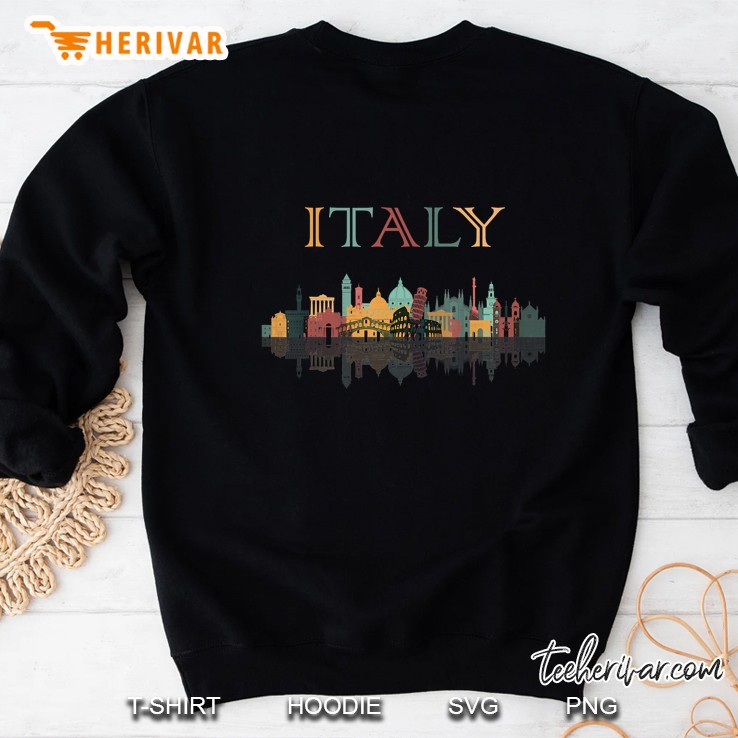 Colorful Travel Around Italy Family Shirt European Vacation Sweatshirt