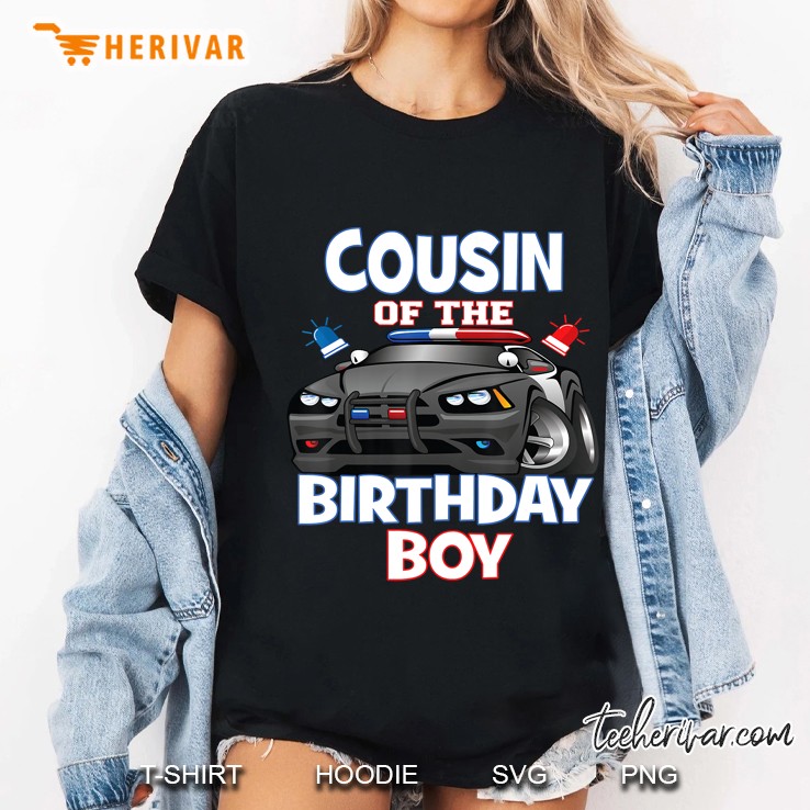 Cousin Of The Birthday Boy Policeman Officer Party Ladies Tee