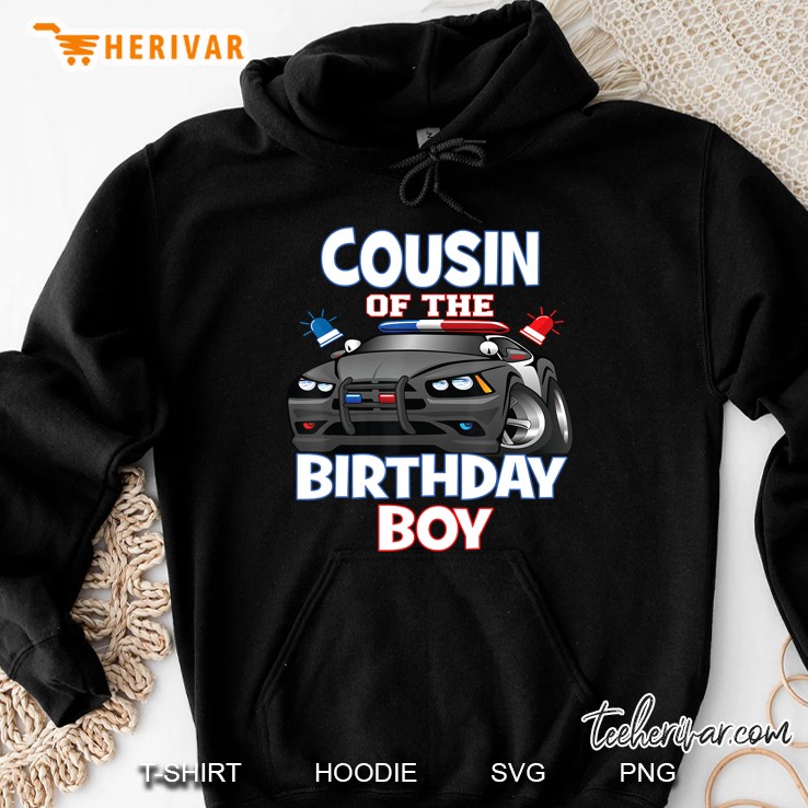 Cousin Of The Birthday Boy Policeman Officer Party Hoodie