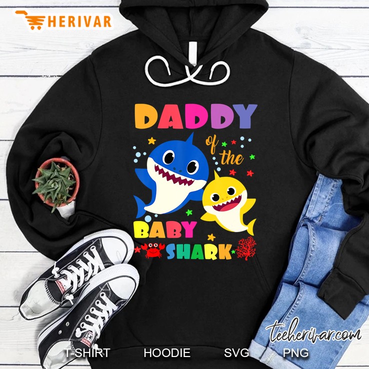 Daddy Of The Baby Shark Birthday Daddy Shark Hoodie