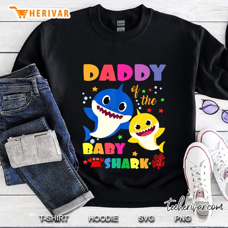 Daddy Of The Baby Shark Birthday Daddy Shark Sweatshirt