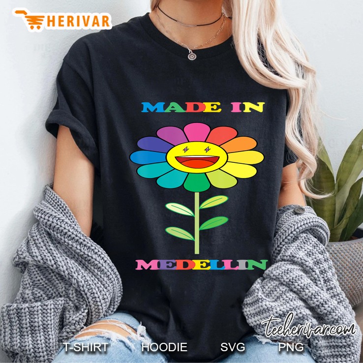 Made In Medellin Gift Sunflower Nature Colombia Hoodie