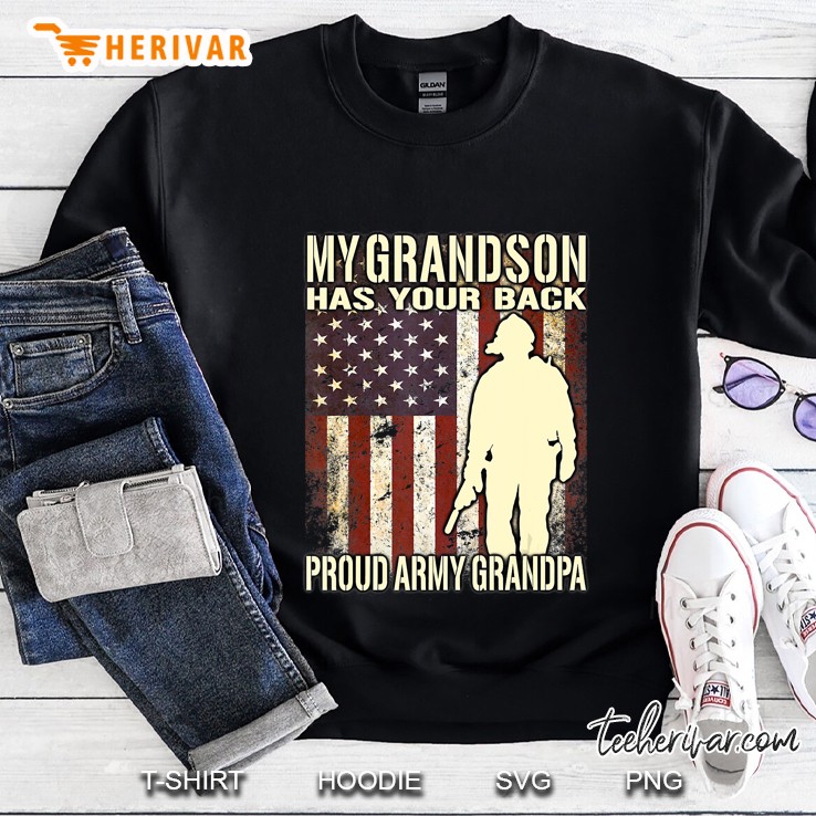 My Grandson Has Your Back - Us Flag Proud Army Grandpa Gift Mugs