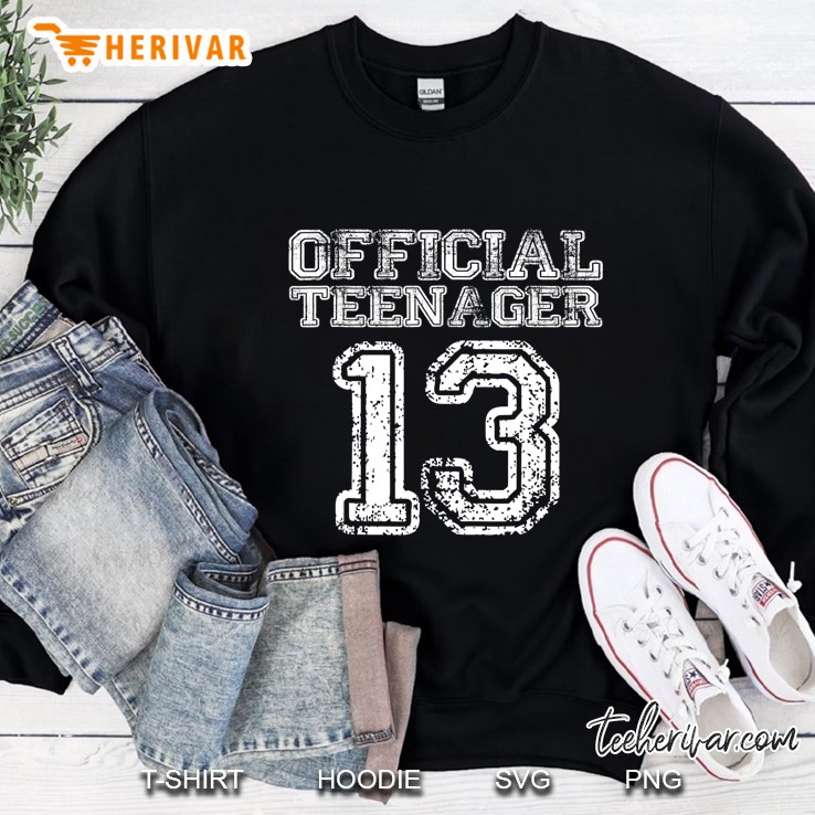 Official Teenager - Funny 13Th Birthday Girls Boys Sweatshirt