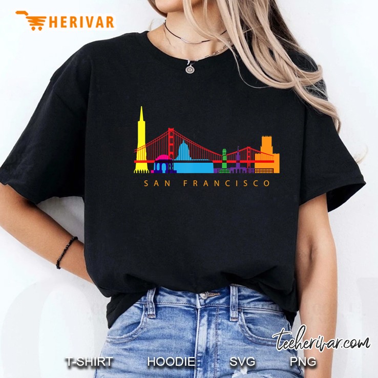 San Francisco, California, Usa Skyline Souvenir Tshirt Hoodie