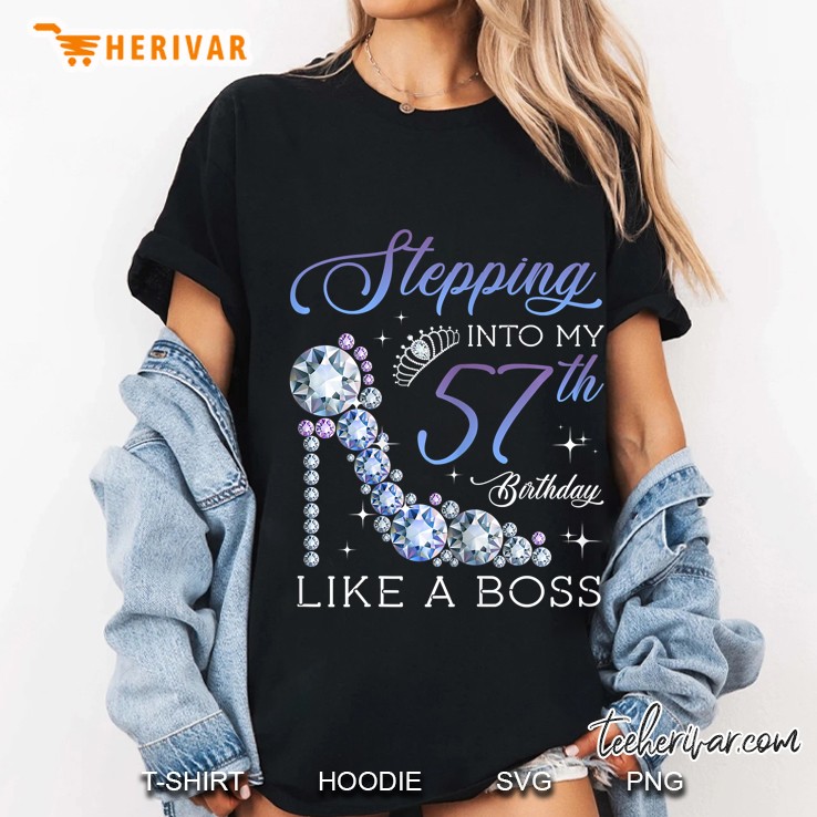 Stepping Into 57Th Birthday Born 1963 Gifts 57 Years Old Hoodie