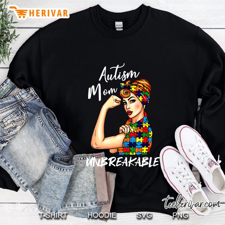Womens Autism Mom Unbreakable Shirt Autism Awareness Day Sweatshirt