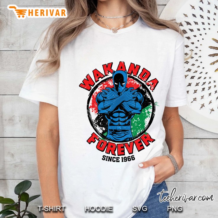 Marvel Black Panther Wakanda Forever Since 1966 Ver2 Ladies Tee