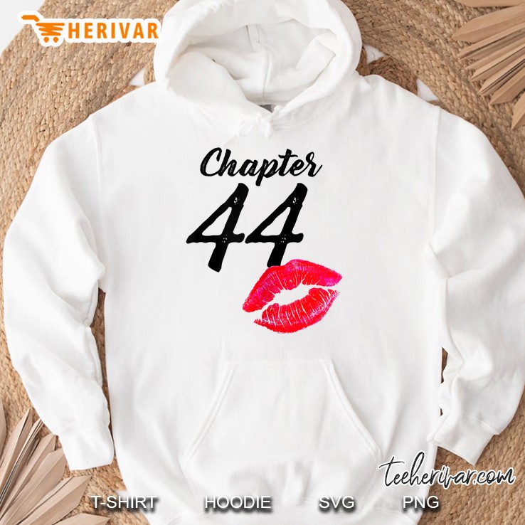 Womens Women 44Th Birthday Lips Chapter 44 Years Old 1976 Ver2 Hoodie