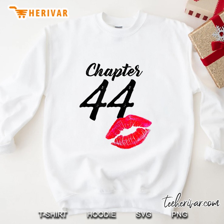 Womens Women 44Th Birthday Lips Chapter 44 Years Old 1976 Ver2 Sweatshirt