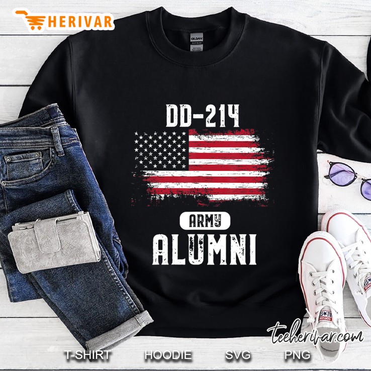 Dd-214 Us Army Alumni Vintage American Flag Gift Mugs