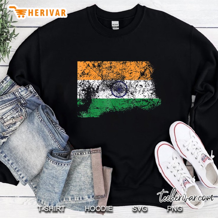 Distressed Beat Up Indian Flag Vintage India Sweatshirt
