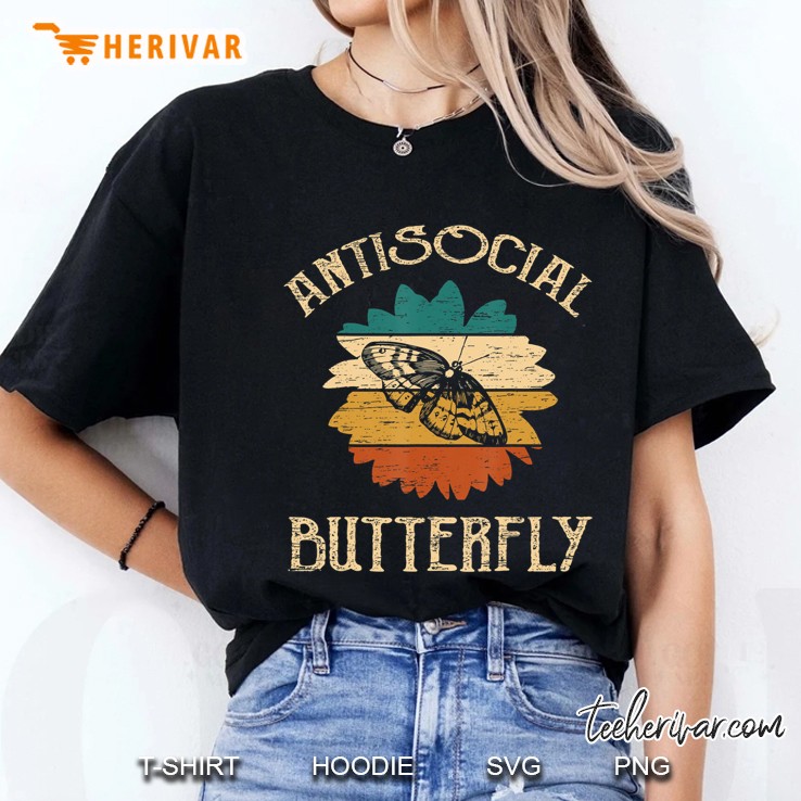 Funny Antisocial Butterfly Apparel Item Hoodie