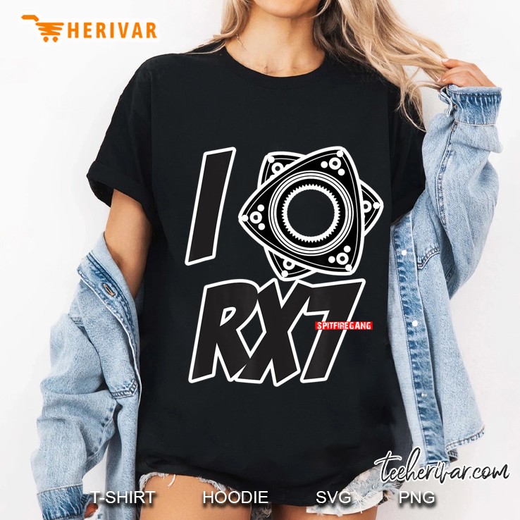 I Heart Rx7 Rotary Pride Tshirt Dark Hoodie