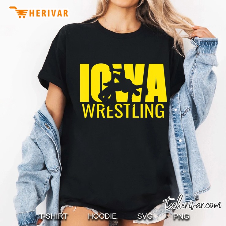 Iowa Wrestling Freestyle Wrestler Gift The Hawkeye State Ladies Tee