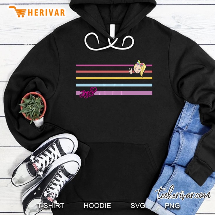 Jojo Siwa Rainbow Stripes Peace Sign Hoodie