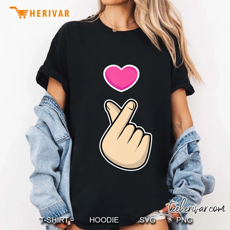 K-Pop Hand Symbol Kpop Heart Korean Love Music Ladies Tee