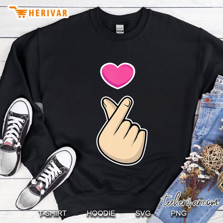 K-Pop Hand Symbol Kpop Heart Korean Love Music Sweatshirt