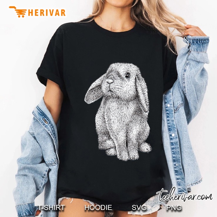 Lop Eared Bunny Rabbit Cute Ladies Tee