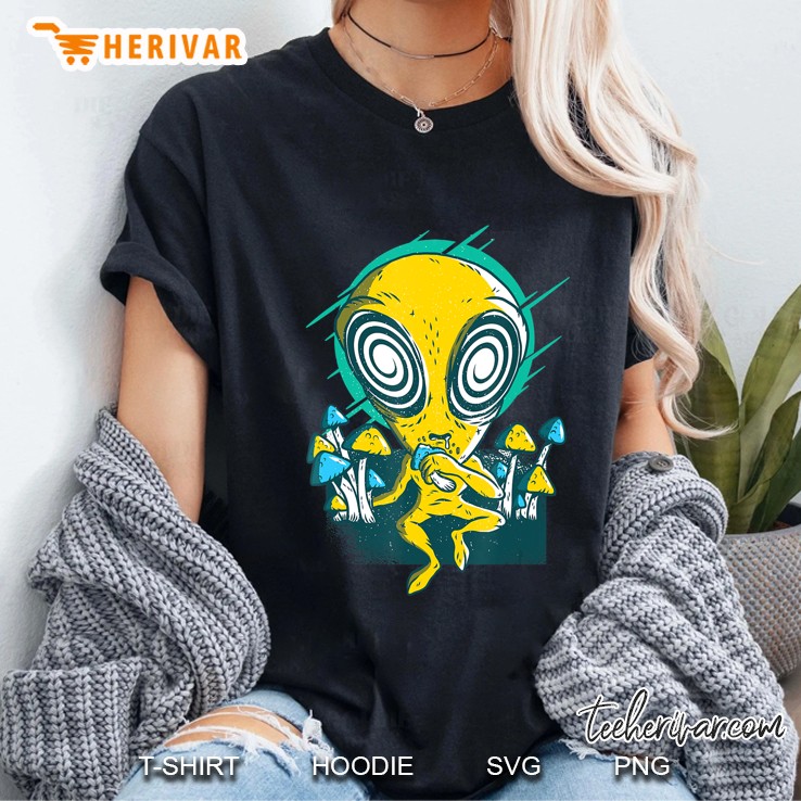 Magic Mushroom Alien Shroom Psychedelic Goa Psy Trance Party Ladies Tee