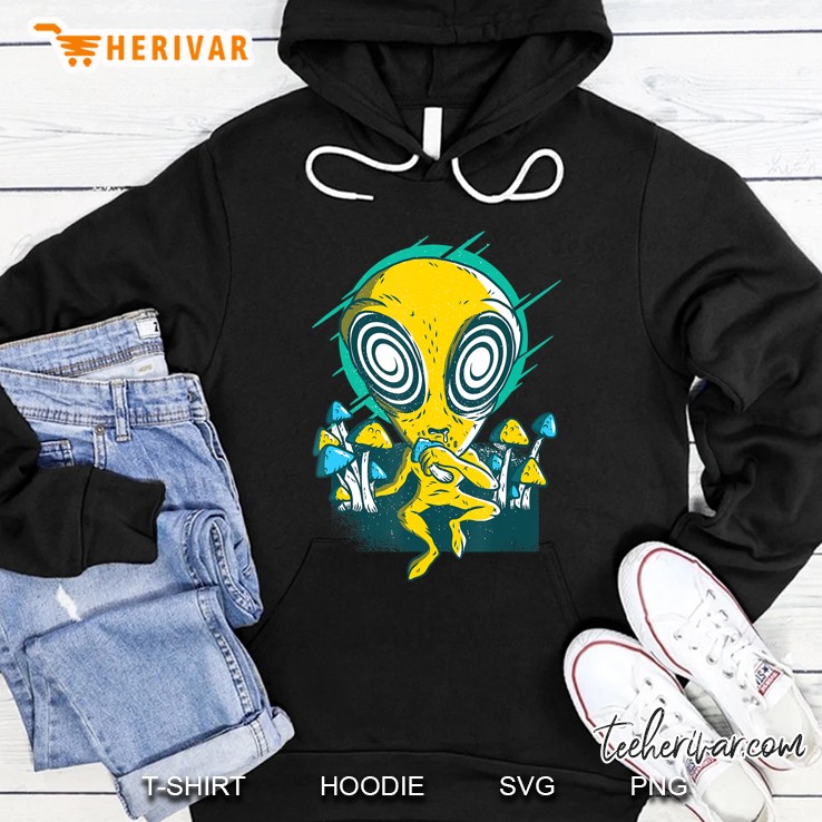Magic Mushroom Alien Shroom Psychedelic Goa Psy Trance Party Hoodie