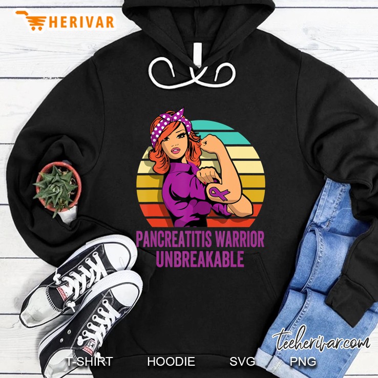 Pancreatitis Warrior Shirt Unbreakable Hoodie