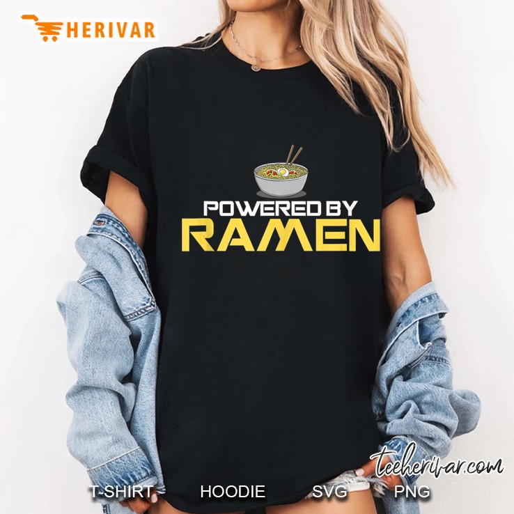 Powered By Ramen Japanese Anime Noodles Ladies Tee