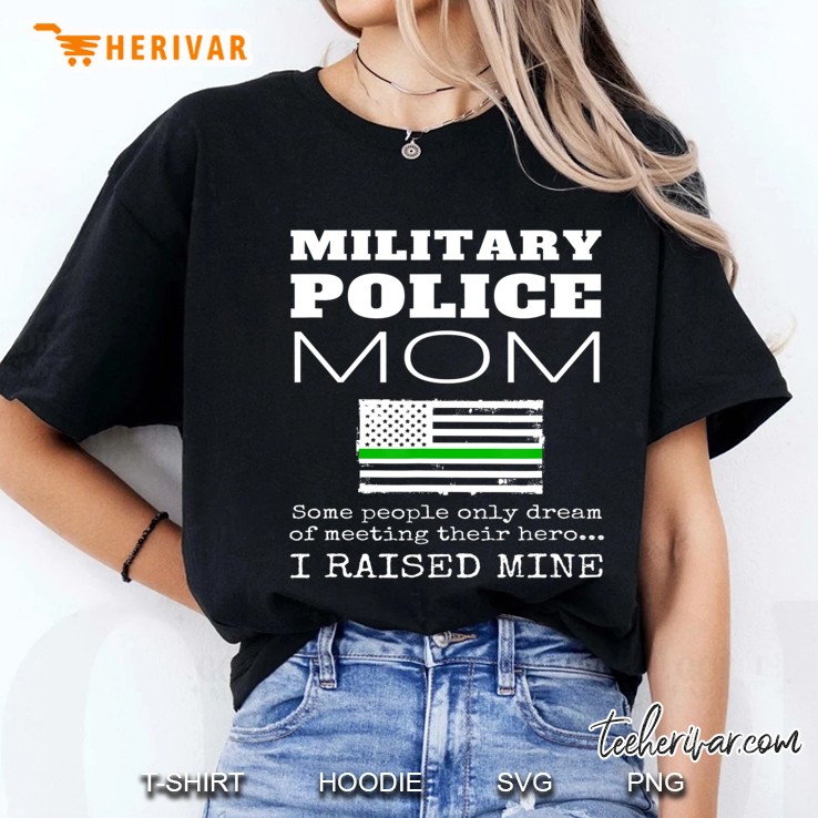 Proud Military Police Mom Mp Mother Thin Green Line Us Flag Ladies Tee