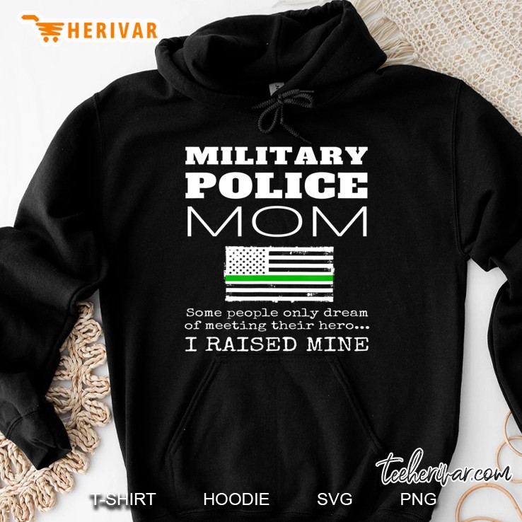 Proud Military Police Mom Mp Mother Thin Green Line Us Flag Hoodie