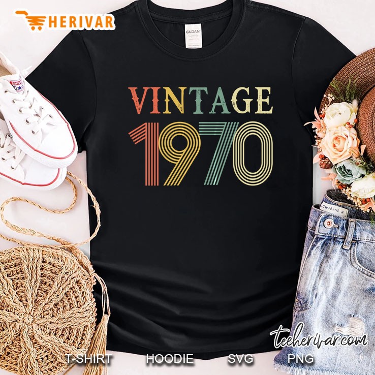 Retro Vintage 1970 48 Years Old Birthday Shirt