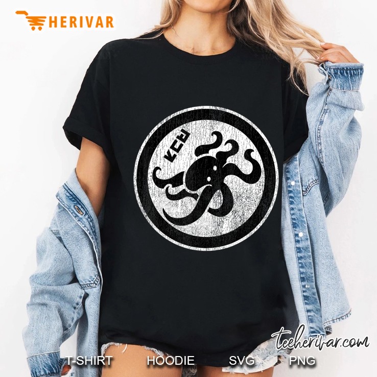 Splatoon Octopus Circle Kanji Distressed Logo Ladies Tee