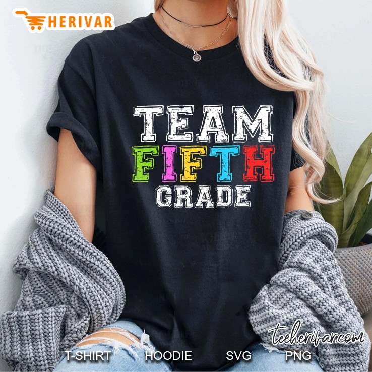Team Fifth Grade 5Th Grade Teacher Student Gift Ladies Tee