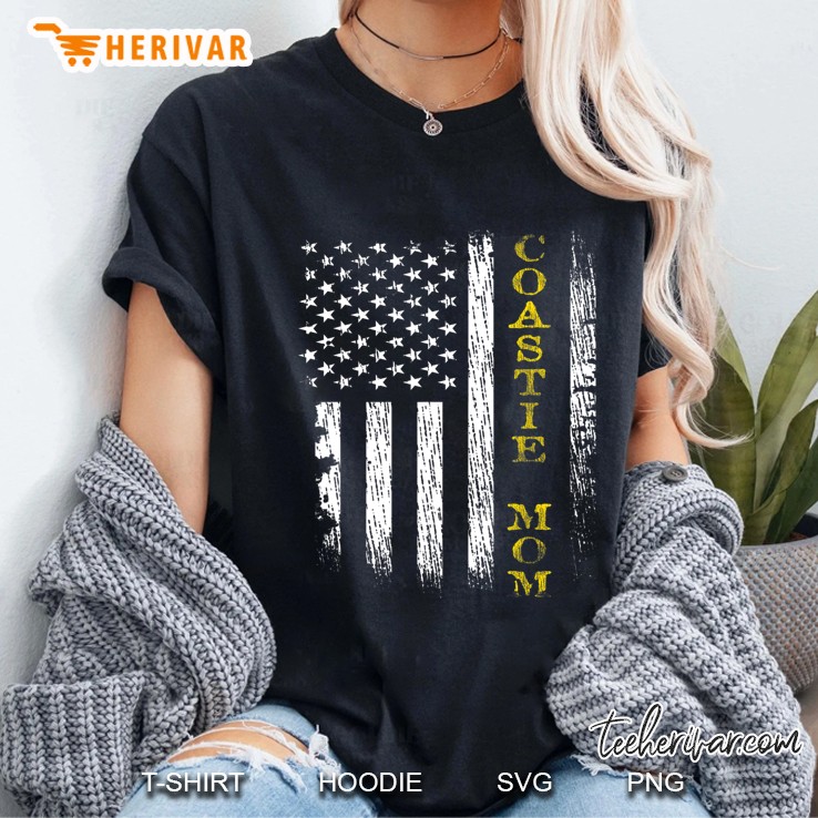 U.S. Coast Guard Uscg Coastie Mom Flag Ladies Tee