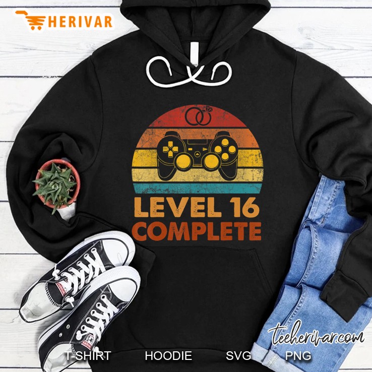Vintage 16Th Wedding Anniversary-Level 16 Complete Hoodie