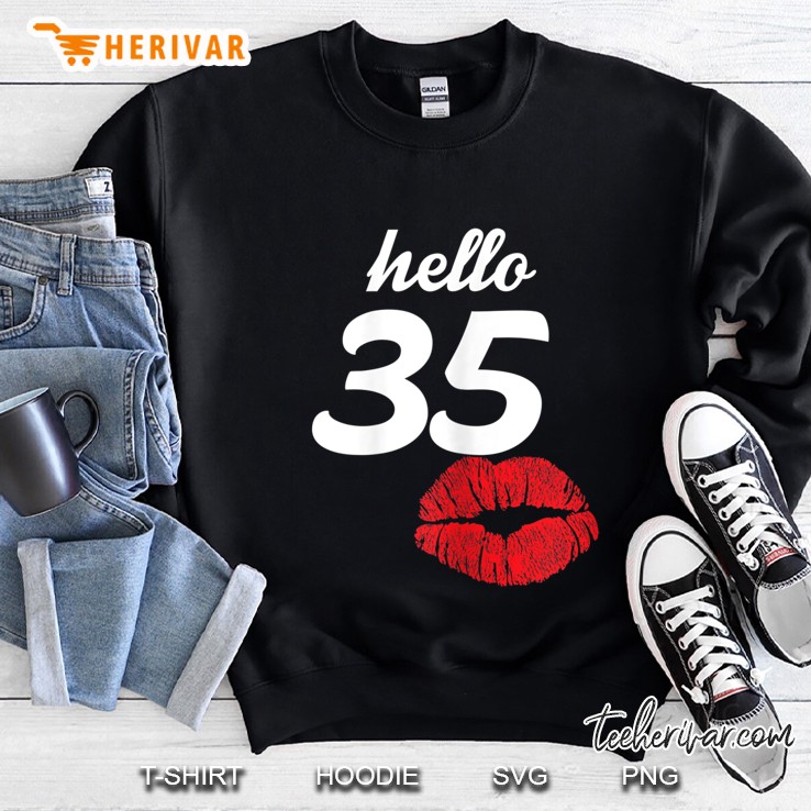 Womens Hello 35 Mom Birthday Gifts For Women