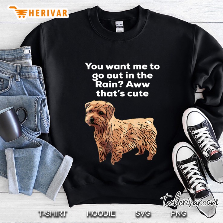 You Want Me To Go Out Funny Norfolk Terrier Sweatshirt