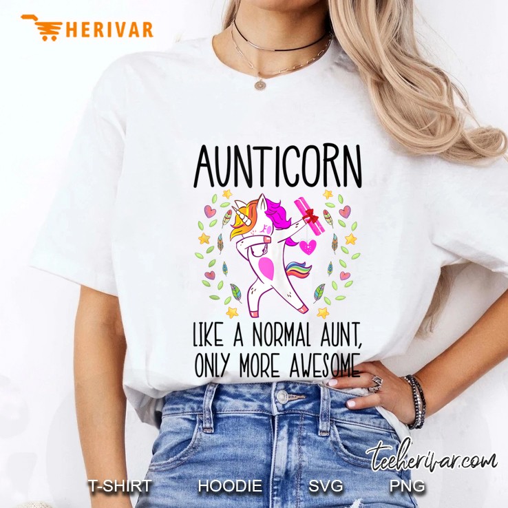 Aunticorn Like An Aunt Only Awesome Dabbing Unicorn Tank Top Ladies Tee